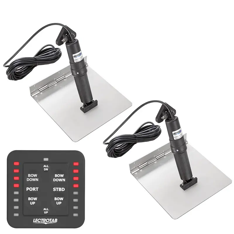 Lectrotab Xka Stainless Steel Trim Tab Kit W/One-Touch Control - 12 X 18 [Xkasl12x18] 1