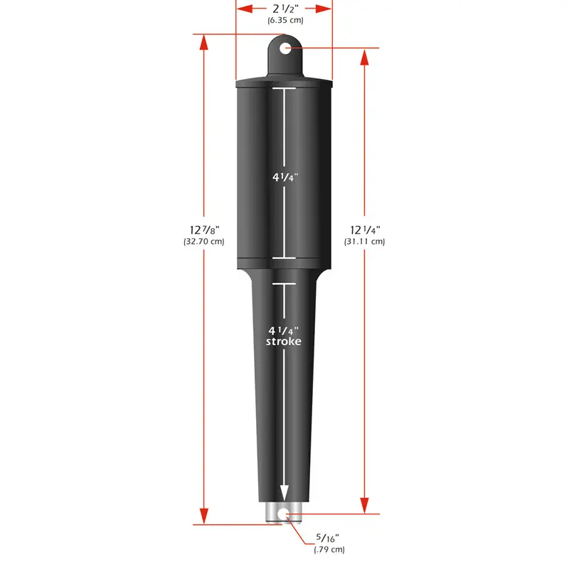 Lenco 102Xd Extreme Duty Actuator - 24V - 4-1/4" Stroke - 5/16" Hardware [15067-001] 1