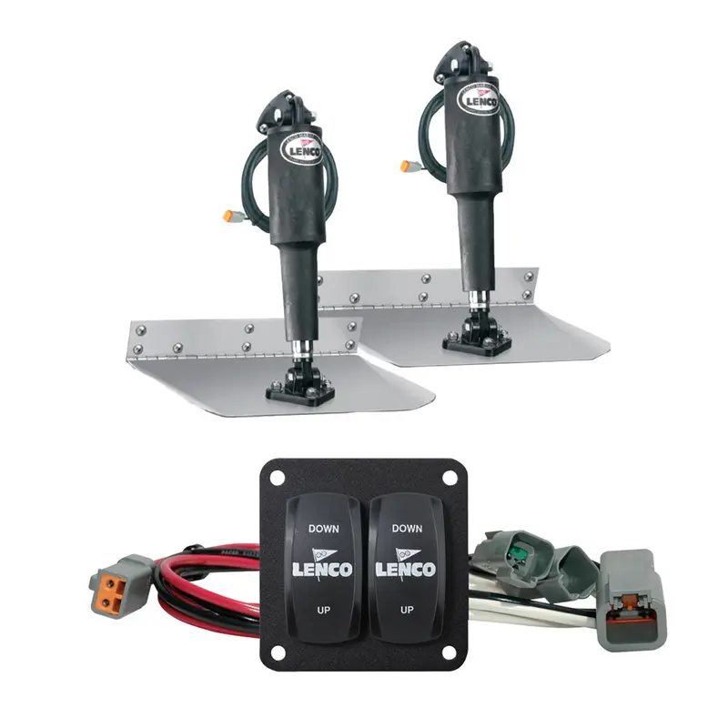 Lenco 12" X 12" Standard Trim Tab Kit W/Double Rocker Switch Kit [15103-104] 1