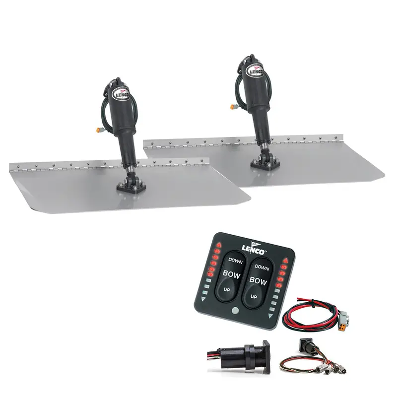 Lenco 12" X 18" Standard Trim Tab Kit W/Led Indicator Switch Kit 12V [Tt12x18i] 1