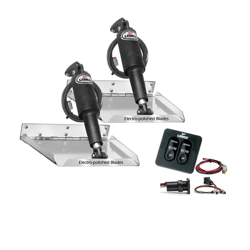 Lenco 12" X 9" Standard Performance Trim Tab Kit W/Standard Tactile Switch Kit 12V [Rt12x9] 1