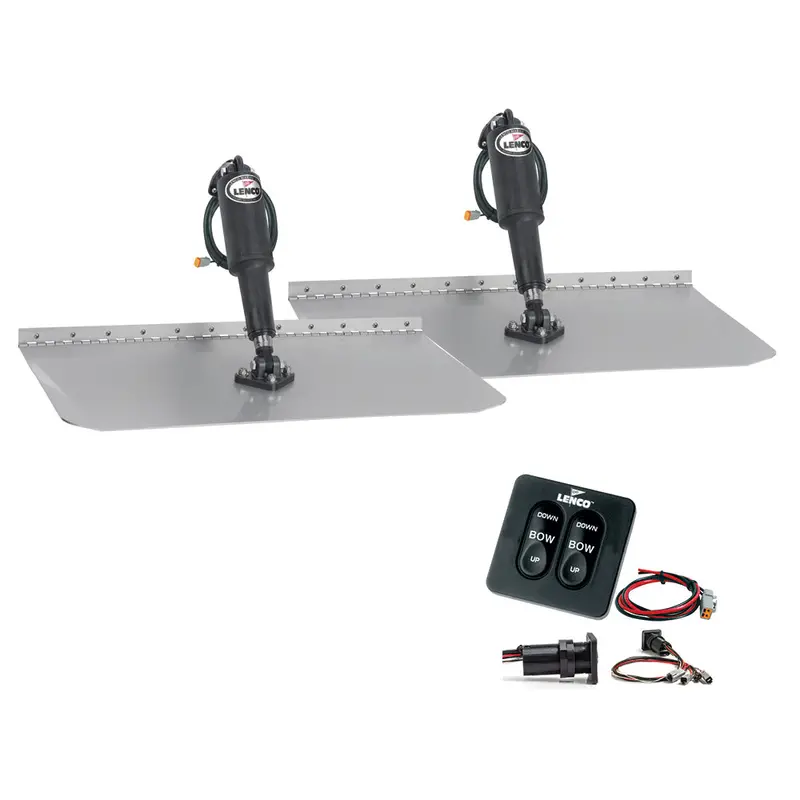 Lenco 12"X12" Standard Trim Tab Kit W/Standard Integrated Switch 12V [15105-102] 1