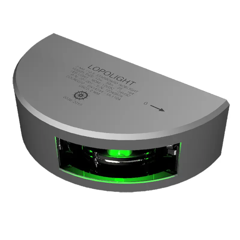 Lopolight Series 301-001 - Navigation Light - 2Nm - Vertical Mount - Green - Silver Housing - 6M Cable [301-001-6M] 1
