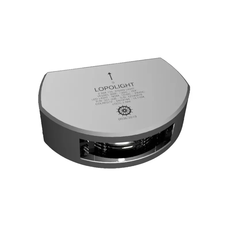 Lopolight Series 301-006 - Stern Light - 2Nm - Vertical Mount - White - Silver Housing  [301-006] 1