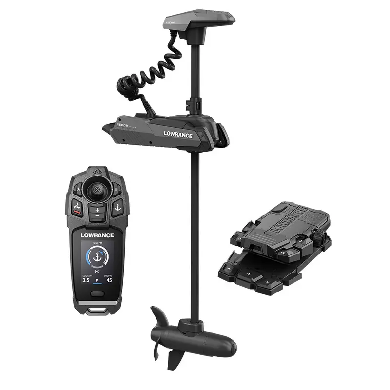 Lowrance Recon Fw 48" Trolling Motor - Includes Freesteer Joystick Remote, Wireless Foot Pedal  Hdi Nosecone [000-16172-001] 1