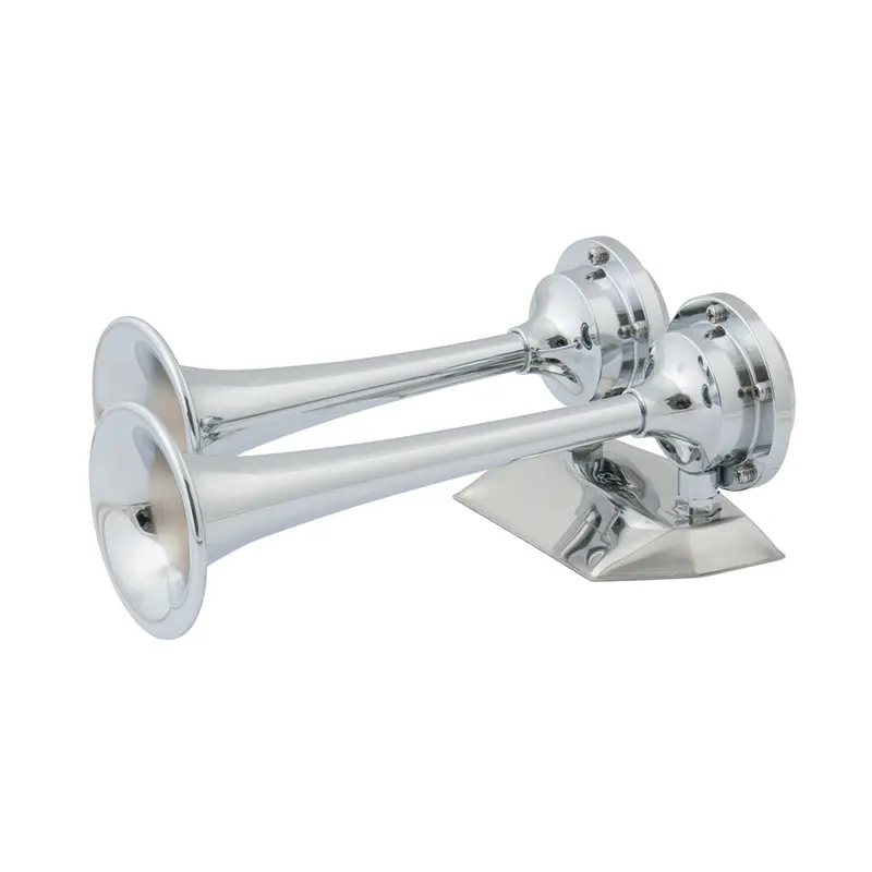 Marinco 12V Chrome Plated Dual Trumpet Mini Air Horn [10108] 1