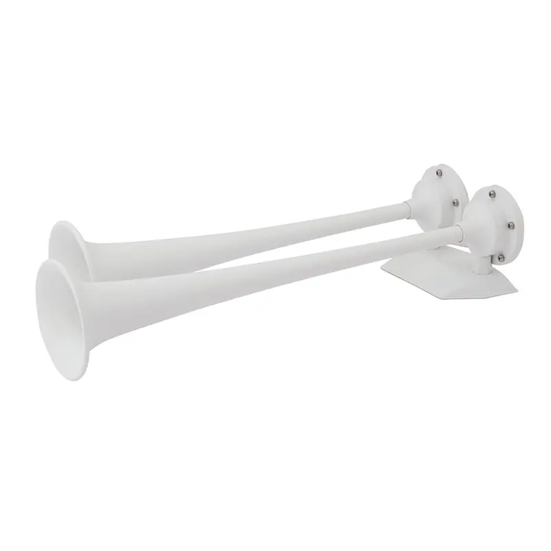 Marinco 12V White Epoxy Coated Dual Trumpet Air Horn [10122] 1