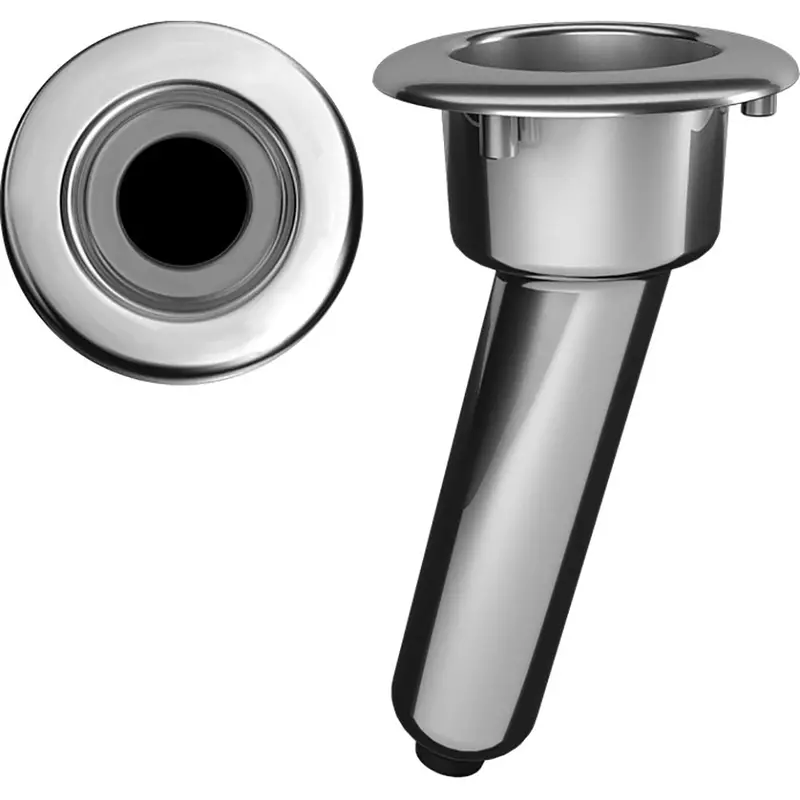 Mate Series Elite Screwless Stainless Steel 15 Rod  Cup Holder - Drain - Round Top [C1015ds] 1