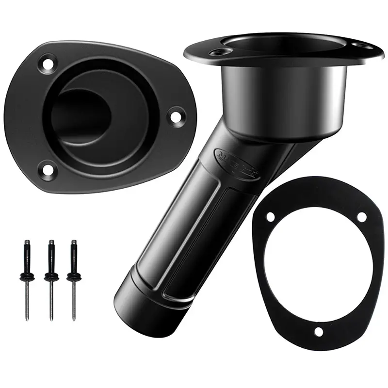 Mate Series Plastic Rod  Cup Holder 30 Closed W/Oval Top F/Kayaks - Black [P2030bk] 1