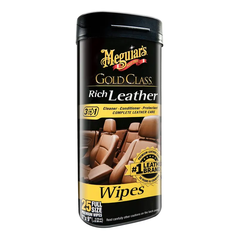 Meguiars Gold Class Rich Leather Cleaner  Conditioner Wipes *Case Of 6* [G10900case] 1