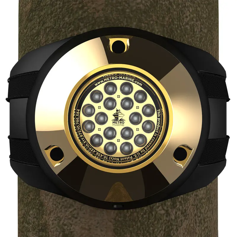 Metro Marine High-Output Piling Mount Underwater Light W/Intelligent Monochromatic Leds - Blue, 90 Beam [F-Pmr1-B3-90] 1