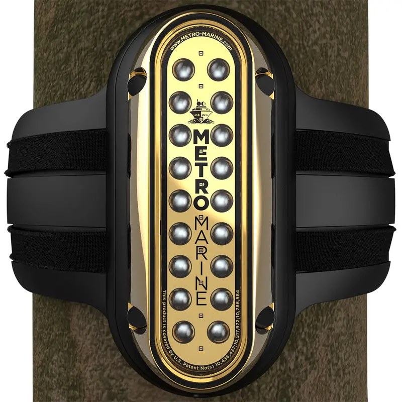 Metro Marine High-Output Vertical Piling Mount Light W/Intelligent Monochromatic Leds - Aqua, 90 Beam [F-Pme1-V-A3-90] 1