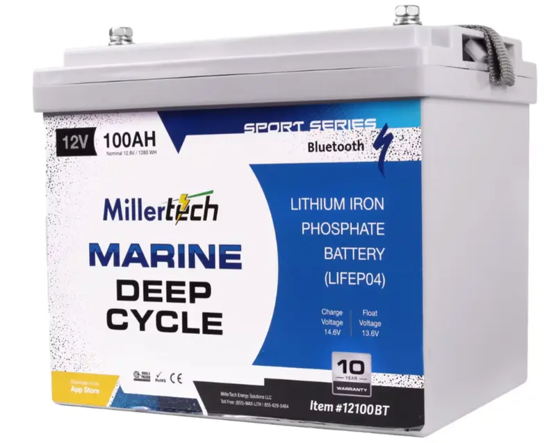 Millertech Lithium 12V 100Ah Group 24 Deep Cycle Battery 1