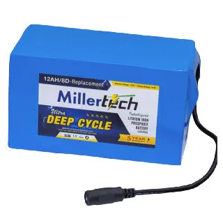 Millertech Lithium 12V 12Ah 8D Replacement Battery 1