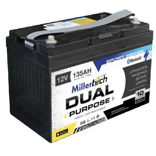 Millertech Lithium 12V 135Ah Dual Purpose 1500Cca Cranking Battery 1