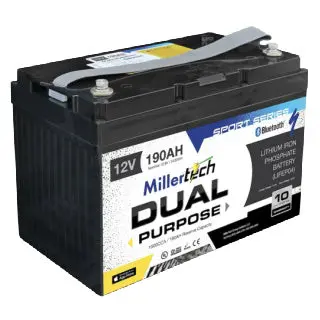 Millertech Lithium 12V 190Ah 1500Cca Dual Purpose Battery 1
