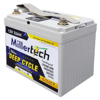 Millertech Lithium 12V 33Ah Deep Cycle Battery 1
