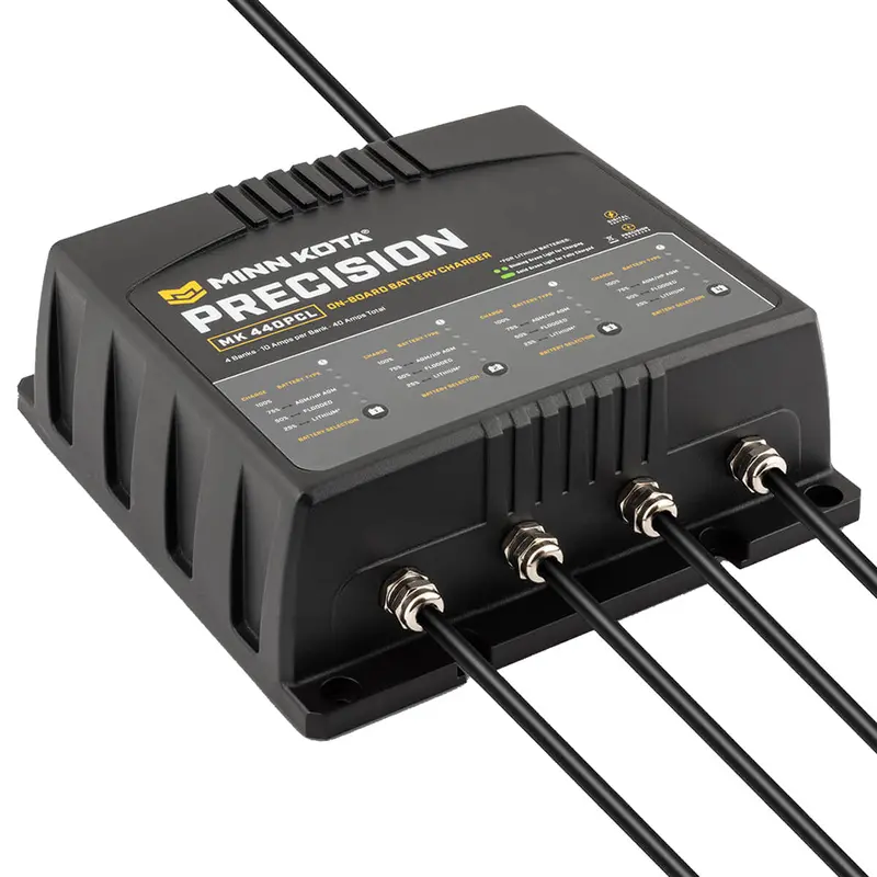 Minn Kota On-Board Precision Charger Mk-440 Pcl 4 Bank X 10 Amp Li Optimized Charger [1834401] 1