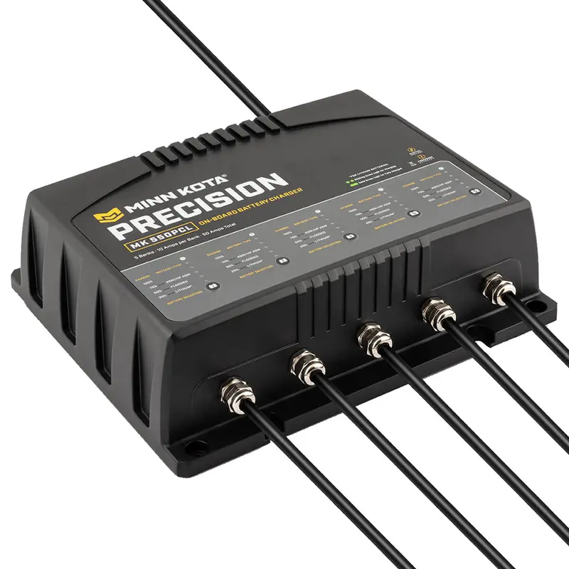 Minn Kota On-Board Precision Charger Mk-550 Pcl 5 Bank X 10 Amp Li Optimized Charger [1835500] 1