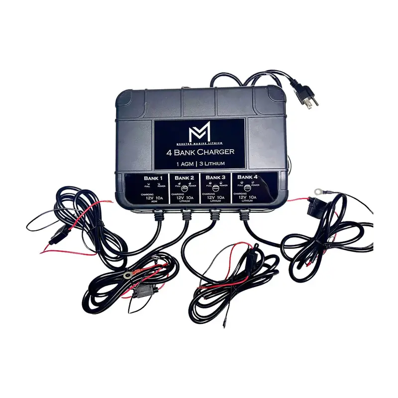 Monster Marine 3 Bank 12V Lithium & Agm Waterproof Battery Charger 1
