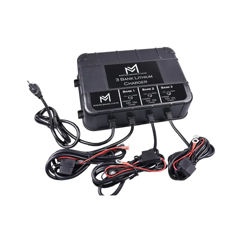 Monster Marine 3 Bank 12V Lithium Waterproof Battery Charger 1