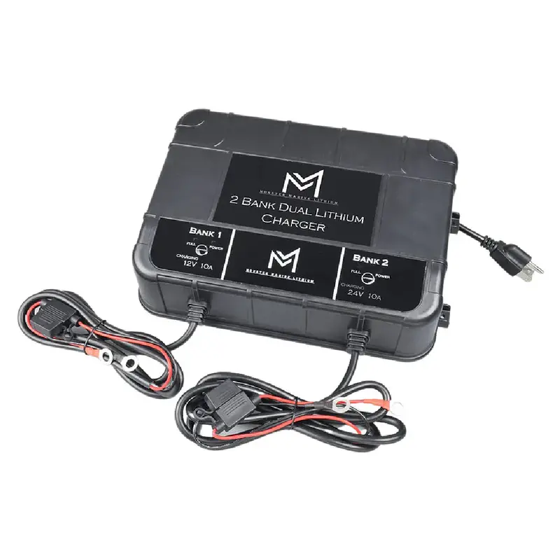 Monster Marine Dual Bank 12V Lithium Cranking And 24V Lithium Waterproof Battery Charger Only 1 Left 1