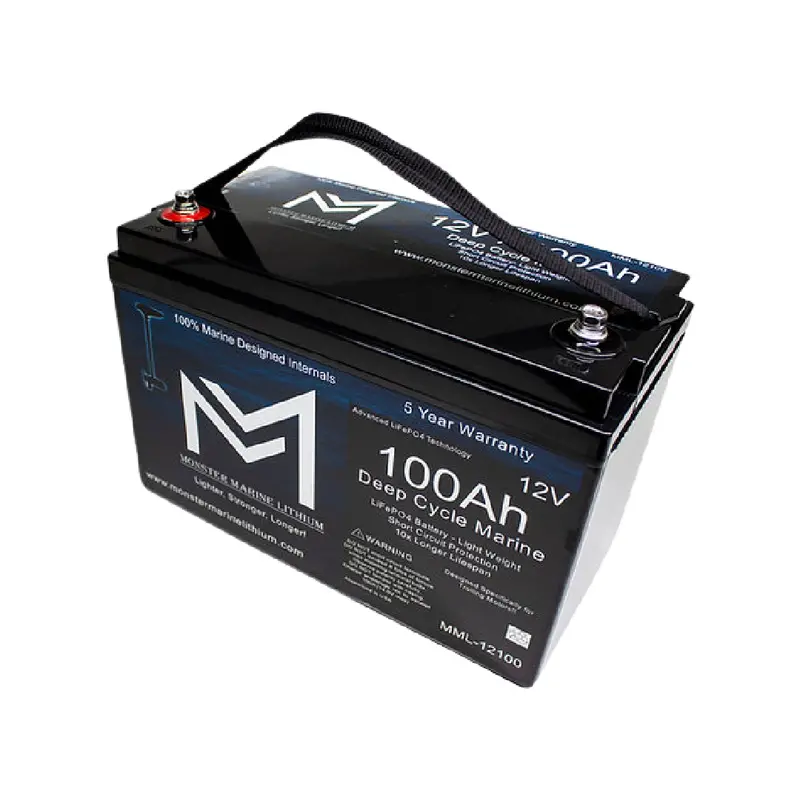 Monster Marine Lithium 12V 100Ah  Deep Cycle Battery 1
