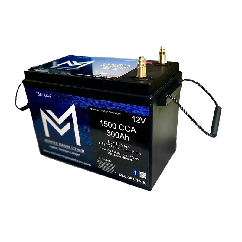 Monster Marine Lithium 12V 300Ah 1500Cca Cranking Battery 1
