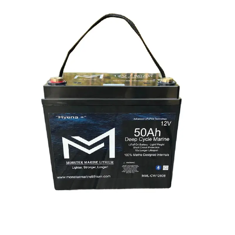 Monster Marine Lithium 12V 50Ah Deep Cycle Battery 1