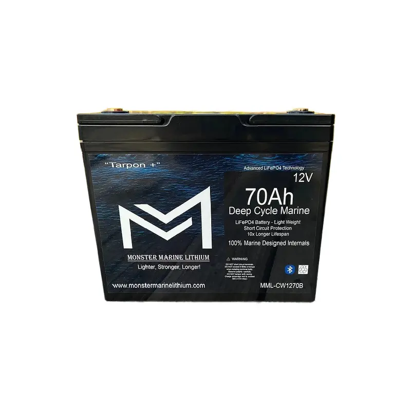 Monster Marine Lithium 12V 70Ah Deep Cycle Battery 1