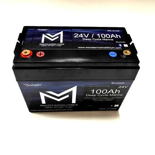 Monster Marine Lithium 24V 100Ah Deep Cycle Battery 1