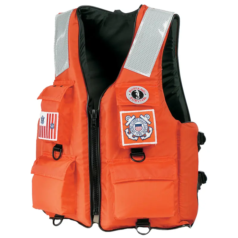 Mustang 4-Pocket Flotation Vest - Orange - Large [Mv3128t2-2-L-216] 1