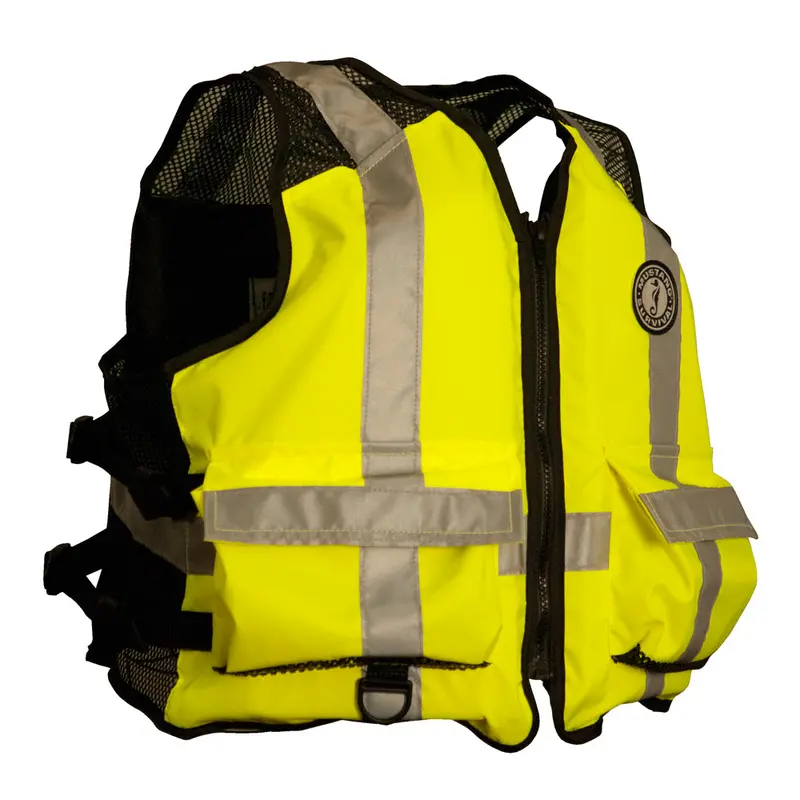 Mustang High Visibility Industrial Mesh Vest - Fluorescent Yellow/Green/Black - Xl/Large [Mv1254t3-239-L/Xl-216] 1