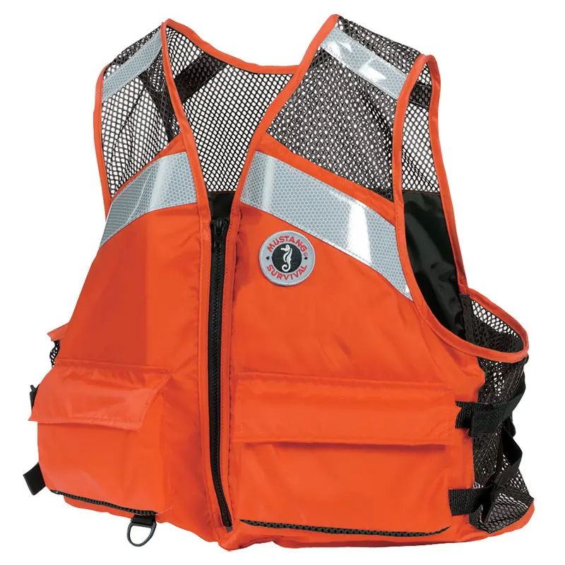 Mustang Industrial Mesh Vest - Orange - 4Xl/5Xl [Mv1254t1-2-4Xl/5Xl-216] 1