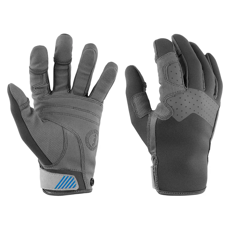 Mustang Traction Closed Finger Gloves - Grey/Blue - Large [Ma600302-269-L-267] 1