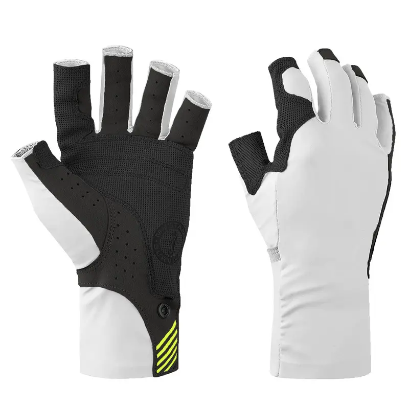 Mustang Traction Uv Open Finger Gloves - White  Black - Small [Ma6007-267-S-267] 1