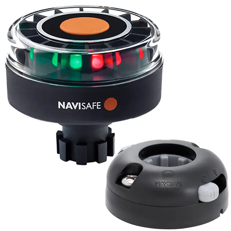 Navisafe Navilight Tricolor 2Nm W/Navibolt Base  Horizontal Mount - Black [342Kit7] 1