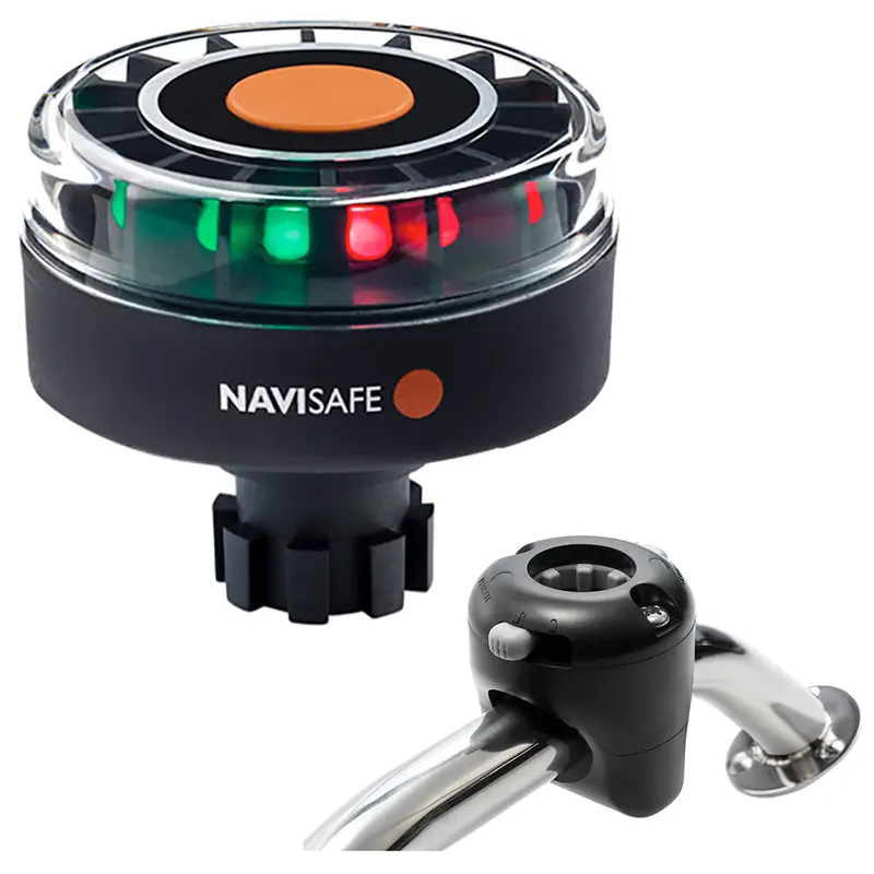 Navisafe Navilight Tricolor 2Nm W/Navibolt Base  Rail Mount - Black [342Kit] 1