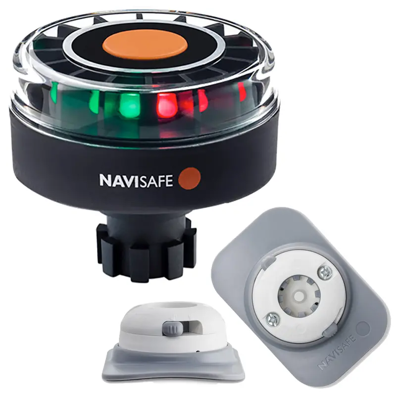 Navisafe Navilight Tricolor 2Nm W/Navibolt Base  Rib Mount - White [342Kit4] 1
