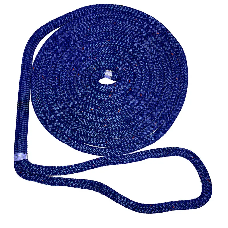 New England Ropes 1/2" Double Braid Dock Line - Blue W/Tracer - 15 [C5053-16-00015] 1