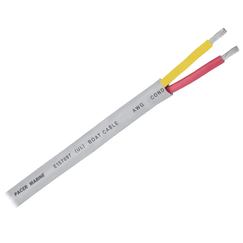 Pacer 12/2 Awg Safety Duplex Cable - Flat Cable - Red/Yellow - Sold By The Foot [W12/2Ryw-Ft] 1