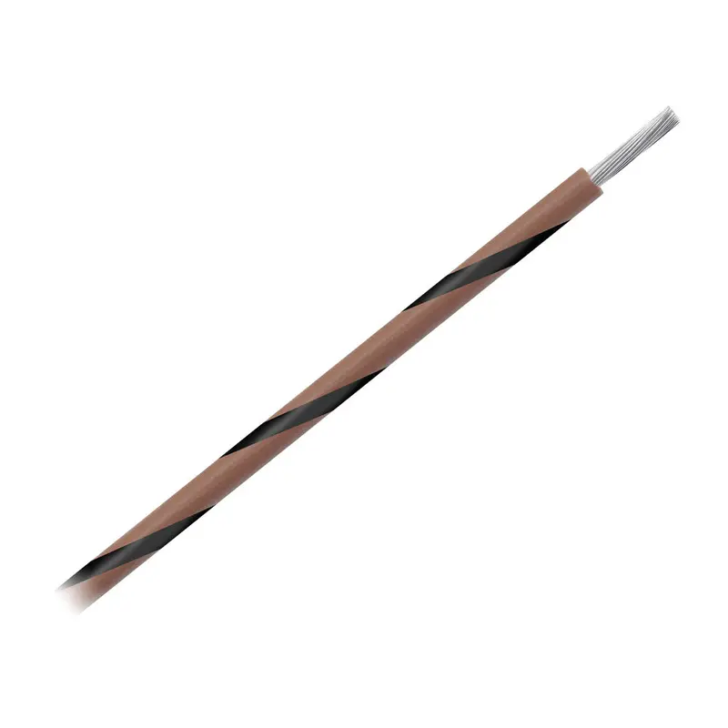 Pacer 14 Awg Gauge Striped Marine Wire 1000' Spool - Brown W/Black Stripe [Wul14br-0-1000] 1
