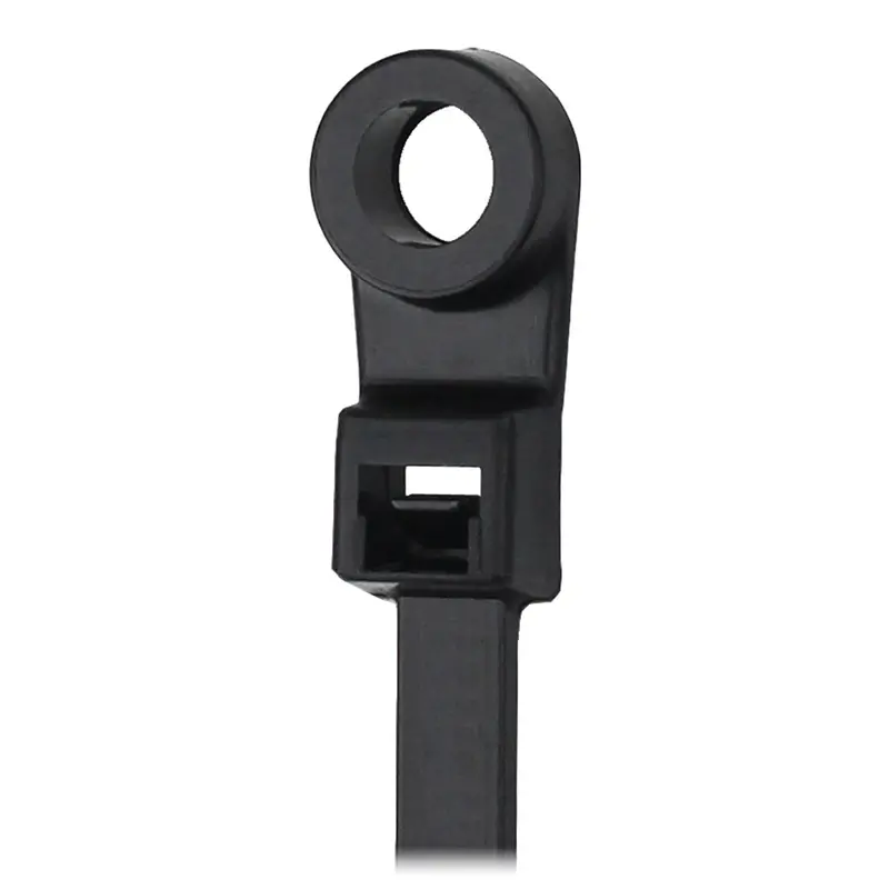 Pacer 15" Cable Tie W/Mounting Ring - Black - 50Lb Tensile Strength - 4" Bundle Diameter - 100 Piece Bag [Ctmr4s-100Bk] 1