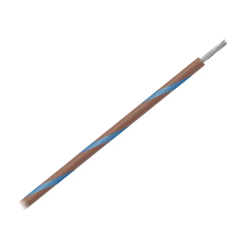 Pacer 16 Awg Gauge Striped Marine Wire 500' Spool - Brown W/Blue Stripe [Wul16br-6-500] 1