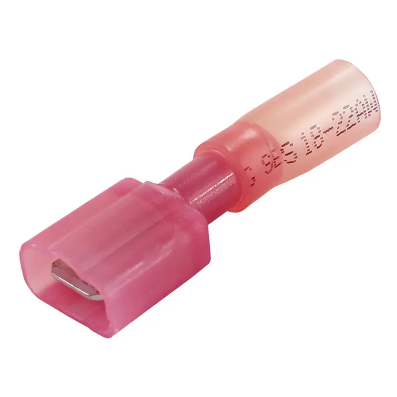 Pacer 22-18 Awg Fully-Insulated Male Disconnect Terminal - Red - 25 Pack [Tde18-250Fim-25] 1
