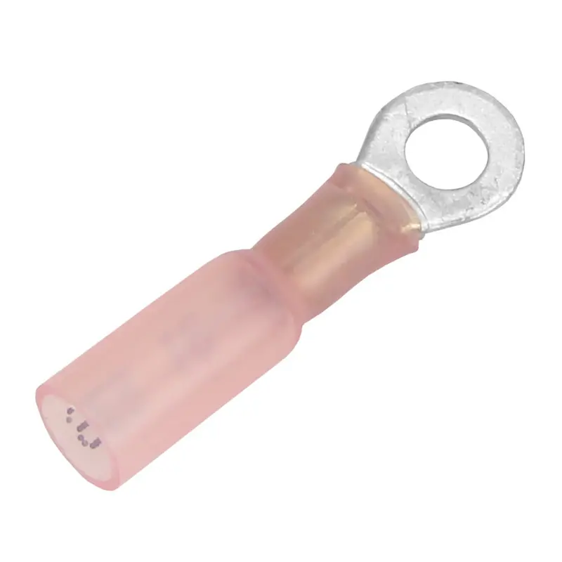 Pacer 22-18 Awg Heat Shrink Ring Terminal - #8 Stud Size - 25 Pack [Te18-8R-25] 1