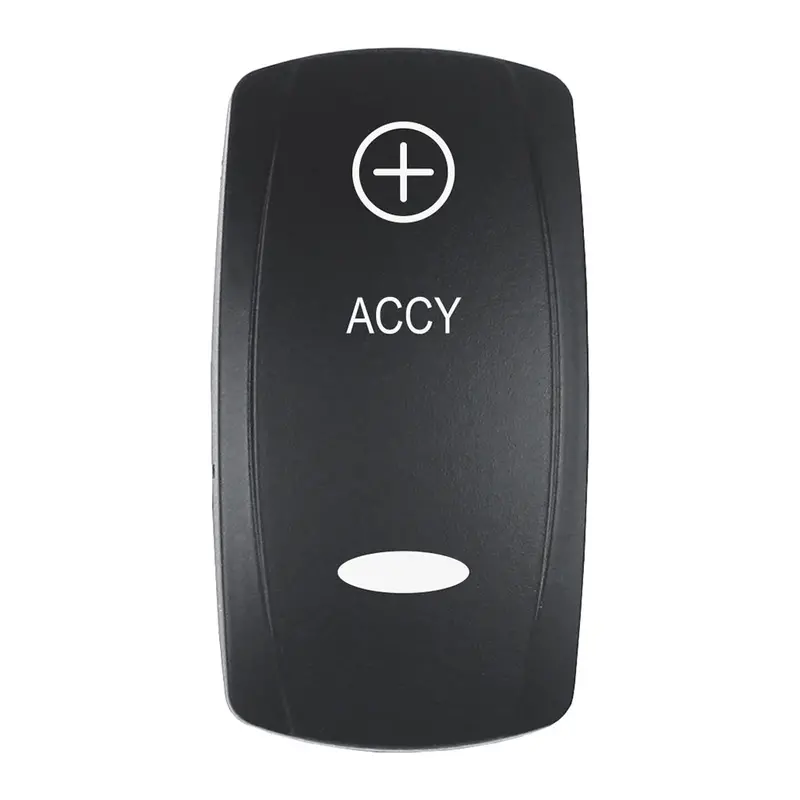 Pacer Actuator - 'Accy' F/V Series Contura Switches - Black - Laser Etched (Top/Bottom Light) [Ev2le-Acc] 1