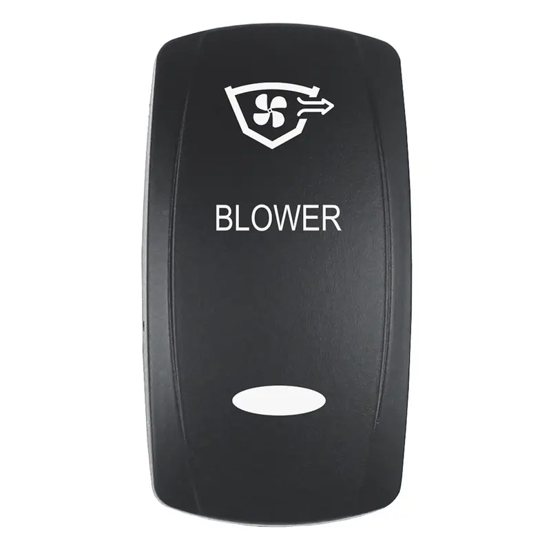 Pacer Actuator - 'Blower' F/V Series Contura Switches - Black - Laser Etched (Top/Bottom Light) [Ev2le-Blwr] 1