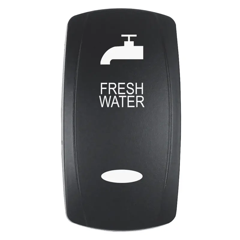 Pacer Actuator - 'Fresh Water' F/V Series Contura Switches - Black - Laser Etched (Top/Bottom Light) [Ev2le-Frsh] 1