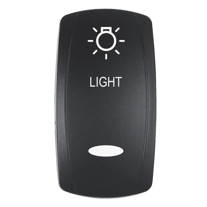 Pacer Actuator - 'Light' F/V Series Contura Switches - Black - Laser Etched (Top/Bottom Light) [Ev2le-Lt] 1